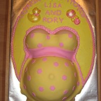 Baby Bump I made this for a friend's baby shower. Base was buttercream and the bump was fondant.