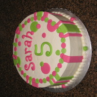 Pink And Green Birthday Girl Cake 