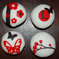 Birthday Cupcakes Last-minute cupcakes I made for a friend's birthday. (Started at 10:00 and had to leave the house by 11:15 to meet her for lunch!) Cut...