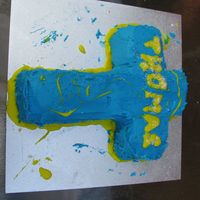 My Son's Baptism Cake I ended up with only a few hours to make this cake so it didnt turn out the way I wanted it. The icing is buttercream and the cake was...