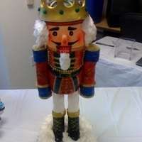 Nutcracker Cake Red Velvet cake, chocolate cherry ganache and vanilla bean buttercream. Fondant used for outter decorations.