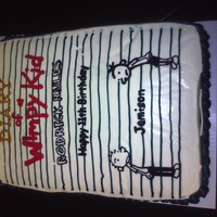 Diary Of A Wimpy Kid Ii I made this cake for the 2nd Diary of a Wimpy Kids movie. The cake was covered with and decorated with buttercream. I am sorry the pics are...