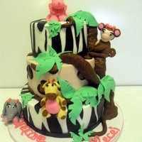Jungle Baby Animal Cake 