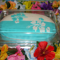 Hibiscus Surfboard Cake My first attempt with fondant. I am not a professional baker. I found a nice hibiscus clip art and cut each petal out using scissors or an...