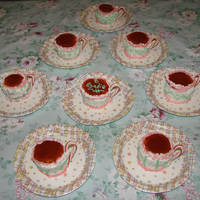 Tea Cup Cupcakes My daughter wanted tea cup themed cupcakes. My husband thought up the idea of using little candy canes as handles and I decided to...