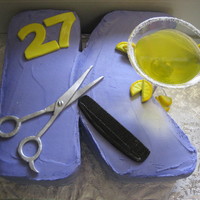 Beauty In Cake This cake was done for a 27th birthday, Her name is Karen, she is a hair dresser and loves lemon drop martini's. Everything is edible...