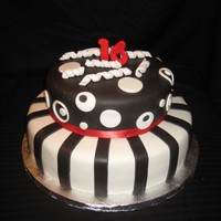 Sweet 16 This is the first full MMF cake we have done. The bottom tier is yellow cake with strawberry filling and the top tier is confetti cake with...