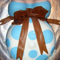 Baby Shower Belly Cake Cake I made for a baby shower!