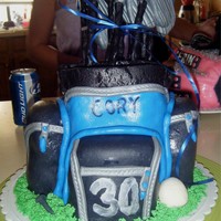 Golf Bag Cake 30th birthday cake for a golf fan