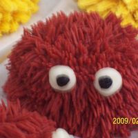 Furry Monster Cupcake Furry monster cupcake for boy's birthday