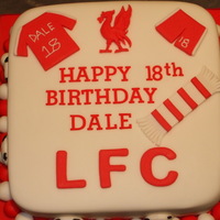 Liverpool Cake This is a cake I made for my friends son 18th birthday, he is a big Liverpool supporter!!