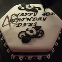40Th Birthday Cake I made this cake for my friends 40th, I just wanted something classic, I was quite pleased with the outcome! .... comments always welcome,...