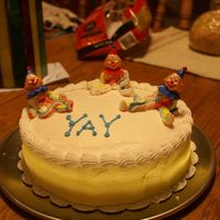 Clowncake_001.jpg Infamous Wilton clown cake. I'm happy with my striped clowns. Needed to practice my writing and didn't have enough room for all...