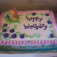 Tinkerbell All buttercream with Tinkerbell cake topper