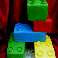 Stacked Lego's Stacked Lego's covered in chocolate.