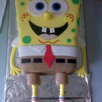 Spongebob Squarepants Cake A friend of mine asked me to make a cake for her son's 8th birthday. I love to bake but has absoutely NO training whatsoever in cake...