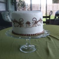 Cake_With_Stensil_003.jpg creamcheese b/c frosting with kahlua /cofee flavor cake. First cake using a stencil!