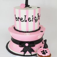 Pink Poodle In Paris This was my take on the popular "Pink Poodle in Paris" birthday theme. I did 9 inch rounds, tapered to 7 inches in the middle on...