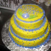 Tara's Birthday All Buttercream. I am doomed to BC as I can't do fondant! :( Taking a class next week...crossing my fingers.