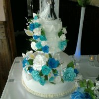 My First Wedding Cake. This was my first wedding cake ever. Spent a year planning, researching, testing, failing, rejoicing, learning, etc, etc, etc. My brother...