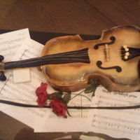 Violin first w/air brushing..