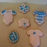 Alicakes Baby Boy Blue Sugar cookies witha hint of orange zest. Some of these could be better skills but I just wanted to see how they look in a photo.