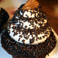 Brown Sugar Just like See's Bordeaux. Chocolate cake with rich brown sugar swiss meringue. A touch of carmel with sea salt and chocolate sprinklew...