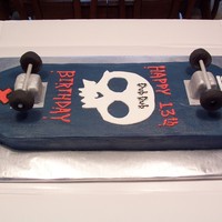 Skateboard Thank you to all the CC skateboards for the inspiration!! This is two 1/4 sheet cakes carved in the shape of a skateboard. I made the...