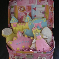 "i'm A Princess" Princess cookies in a princess box. Sugar cookies with RI.