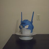 Birthday Cake first time doing a sculpted cake. It was for a friend's son who loves Optimus Prime
