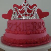 Princess Cake A b-day cake for a three year old cousin. She requested pink with red hearts so this is what I came up with