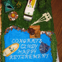Soo Long Cindy Retirement for a co-woker of mu husband's in the military. All BC with fondant. pretzel, RI, and chocolate accents as well some store...