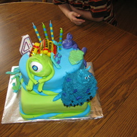 Monsters Inc. I made this for my son's 4th birthday. All MMF and BC