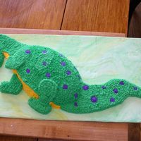 Dinosaur Birthday Cake This cake is from the Wilton site. It is the "Docile Dragon" but my son likes dinosaurs, so I made a couple of changes. The cake...