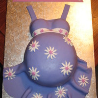 Baby Shower Belly Cake Inspiration came from all the belly cakes on CC. This is my first belly cake and I think it came out okay. The belly is WASC with...