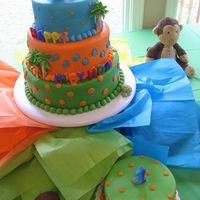 Asher's 1St Birthday! This was the cake I made for my son. Pretty straight forward and simple.