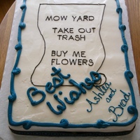 Honey-Do Cake Banana Cake with Cream Cheese Icing and Ribbon Accent