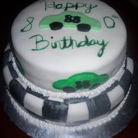 Race Fan Birthday Cake birthday cake for an 80th birthday and he was a fan of Dale Jr