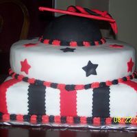 High School Graduation school colors were red and black