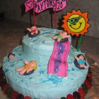 Waterslide Birthday Cake 