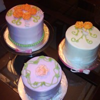 Mother's Day Treats 6" cakes for three of the special mothers in my family on Mother's Day. All BC.