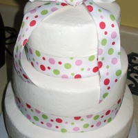 Poka Dots White chocolate, chocolate, and strawberry w/ bc and ribbon decorations