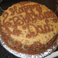 German Chocolate Birthday german chocolate cake w/ coconut pecan frosting. YUMMMMMM