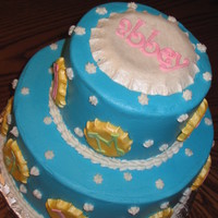 Abbey's Bottlecap Cake This was for a birthday party where bottlecap necklaces were being given out as party favors. Chocolate cake with bc, and gumpaste...