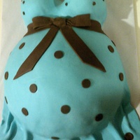 Blue Belly Cake WASC cake w/ raspberry filling and vanilla BC covered in MMF. Thanks for looking!!!