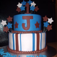 1St Bday Cake 6/8 buutercream with fondant accents. just love the color combo:) thanks for looking:)