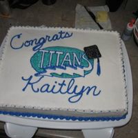 Titans Grad Cake A friend's daughter graduated from Nashua High School North - their logo is the Titans. I tried 'flooding' the icing, but am...