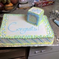 Baby Block Cake This cake was made for a co-worker's baby shower. I carved the block using 3 layers of cake, and squared it off at 4inches on all...