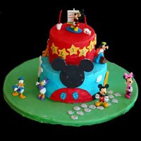 Mickey Mouse Mickey Mouse Clubhouse birthday cake for my son's 2nd birthday