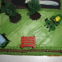 60Th Birthday This was done for a 60th birthday party. He loved doing yardwork, so we went with an outdoor scene. All just regular frosting, the...